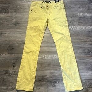 KR3W Vintage Yellow Straight Leg Men's Jeans